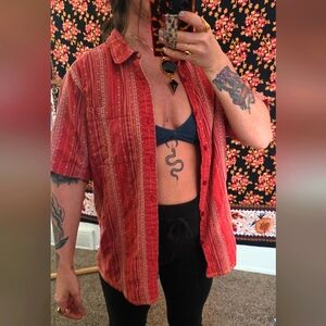 100% Organic Cotton Prana button up short sleeve